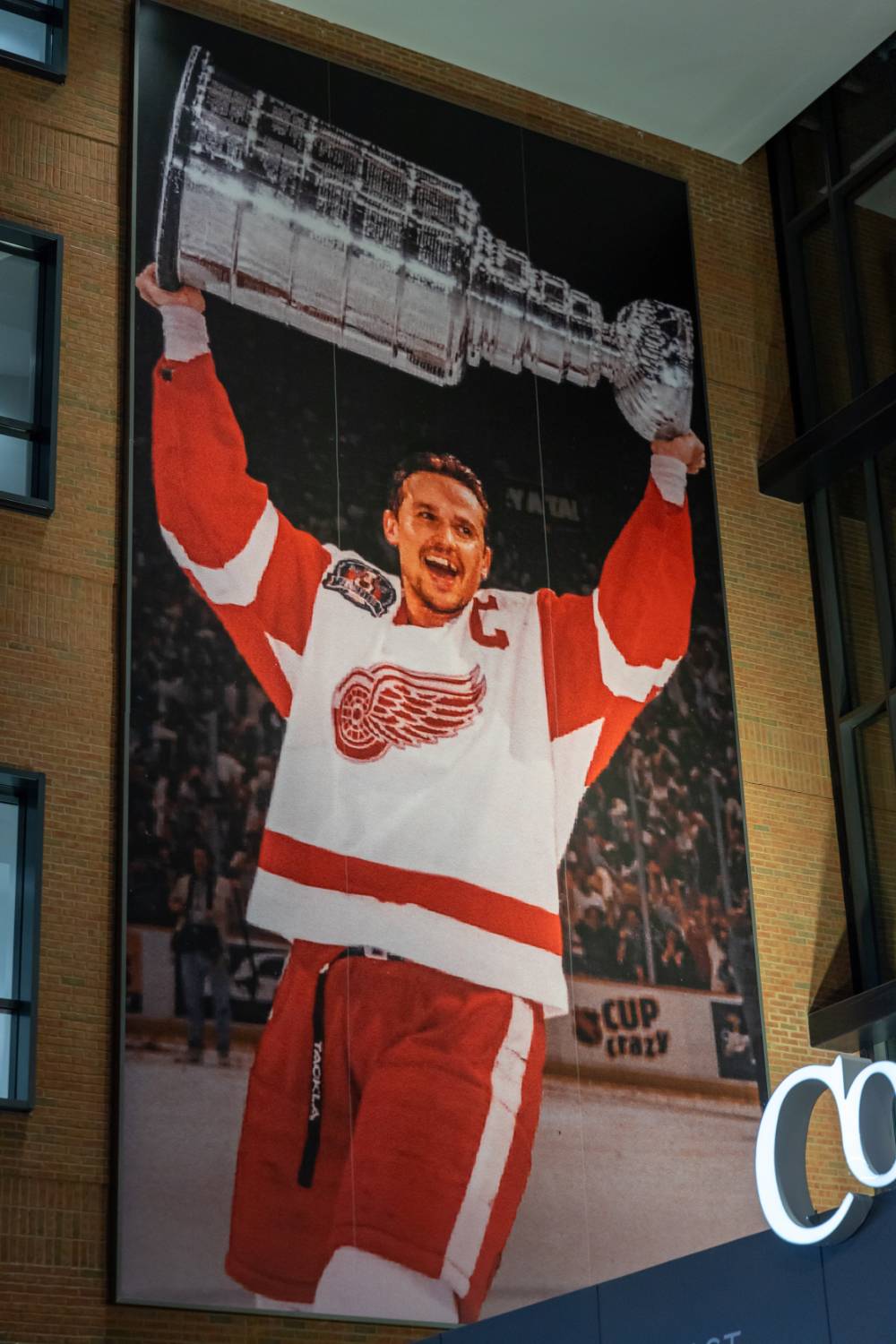 Poster of a hockey player.